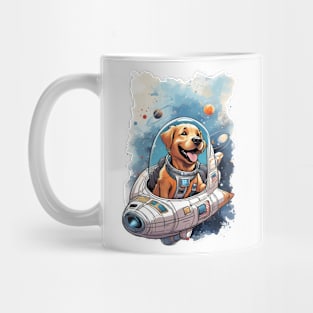 Golden Retriever in Space Mug